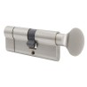 Wkładka z gałką Assa Abloy Yale 2100 55G/30, nikiel, Atest, klasa 6D