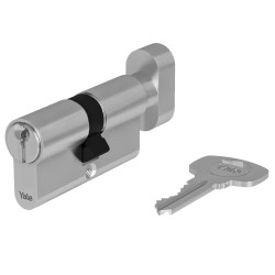 Wkładka z gałką do drzwi zamka 35G/45 nikiel, Yale Assa Abloy