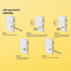 Wkładka do drzwi zamka 30/60 nikiel, Yale Assa Abloy