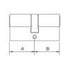Półwkładka Assa Abloy Yale 2100 30/10 Maximum Security, nikiel – klasa 6D