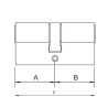 Wkładka do drzwi zamka 40/70 nikiel, Yale Assa Abloy