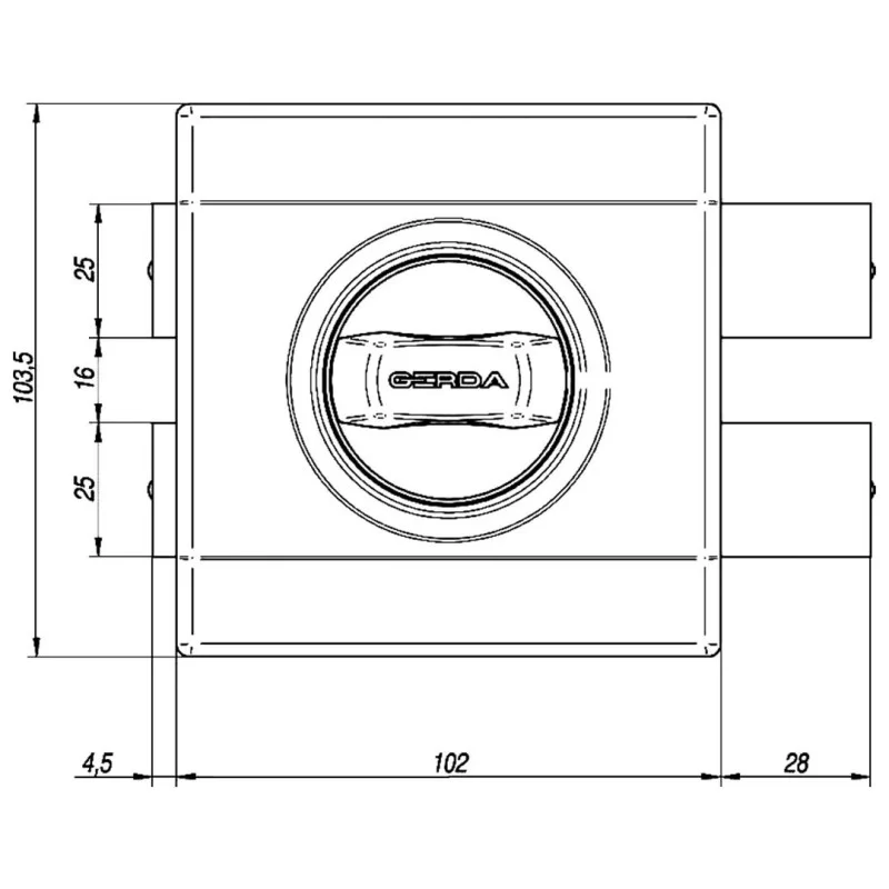 Zamek wierzchni GERDA G1000 Plus chrom polerowany