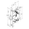 Zamek wpuszczany Assa Abloy 2014 72/45, pisakowy
