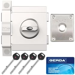 Zamek wierzchni TYTAN ZX biały GT8 kl. 85mm GERDA