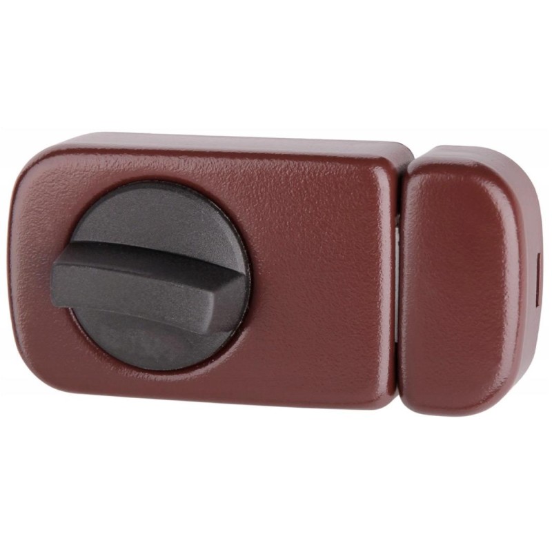 Zamek wierzchni z pokrętłem 60mm brąz LOB TB61