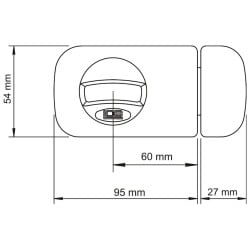 Zamek wierzchni z pokrętłem 60mm brąz LOB TB61