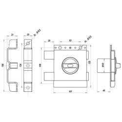 Zamek wierzchni TYTAN ZX grafit GT8 kl.85mm GERDA