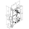 Zamek wpuszczany 2018 72/45 WB CR ABLOY