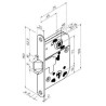 Zamek wpuszczany Assa Abloy 2014 na wkładkę 72/45 srebrny