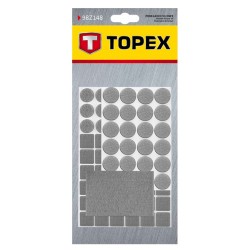 Filcowe podkładki TOPEX 98Z148 samoprzylepne szare 106 szt.