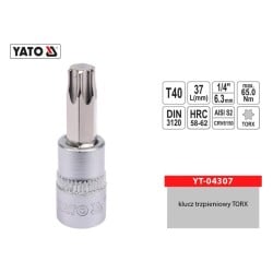 Klucz trzpieniowy YATO YT-04307 TORX 1/4'' T40 L-37mm