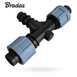 Trójnik do taśmy kroplującej, wtyk na wąż 16mm Bradas DSTA03-16L 25 szt.