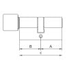 Wkładka z gałką Assa Abloy Yale Y500 55G/70 Standard Protection, czarna