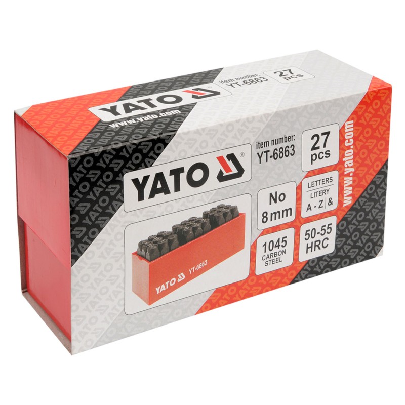 Komplet znaczników literowych YATO YT-6863 stal 8mm