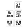 Komplet znaczników literowych YATO YT-6863 stal 8mm