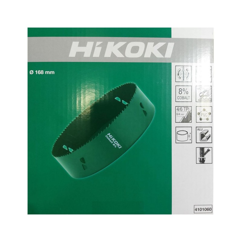 Otwornica HiKOKI 4101060 bimetalowa HSS średnica 168 mm głębokość wiercenia 44 mm