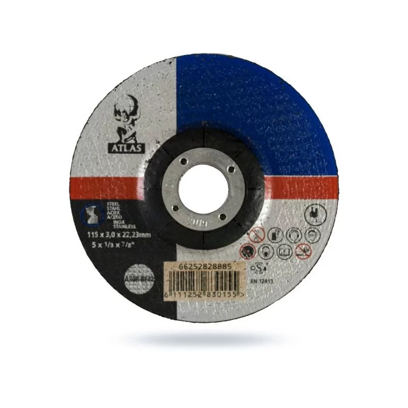 Tarcza do metalu 115x3,0 ATLAS wypukła (25)