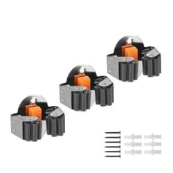 Wieszak ścienny BRADAS DIY-HG1010 rolkowy INOX zestaw 3 uchwytów i 6 śrub