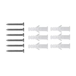 Wieszak ścienny BRADAS DIY-HG1010 rolkowy INOX zestaw 3 uchwytów i 6 śrub