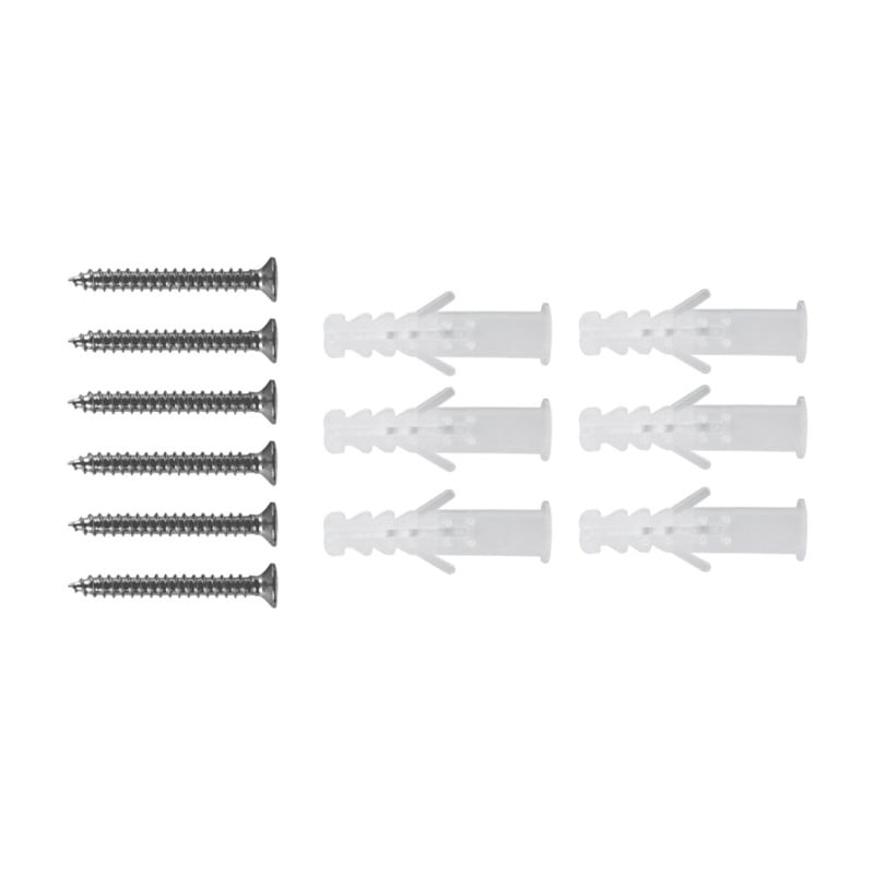 Wieszak ścienny BRADAS DIY-HG1010 rolkowy INOX zestaw 3 uchwytów i 6 śrub