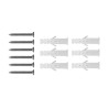 Wieszak ścienny BRADAS DIY-HG1010 rolkowy INOX zestaw 3 uchwytów i 6 śrub
