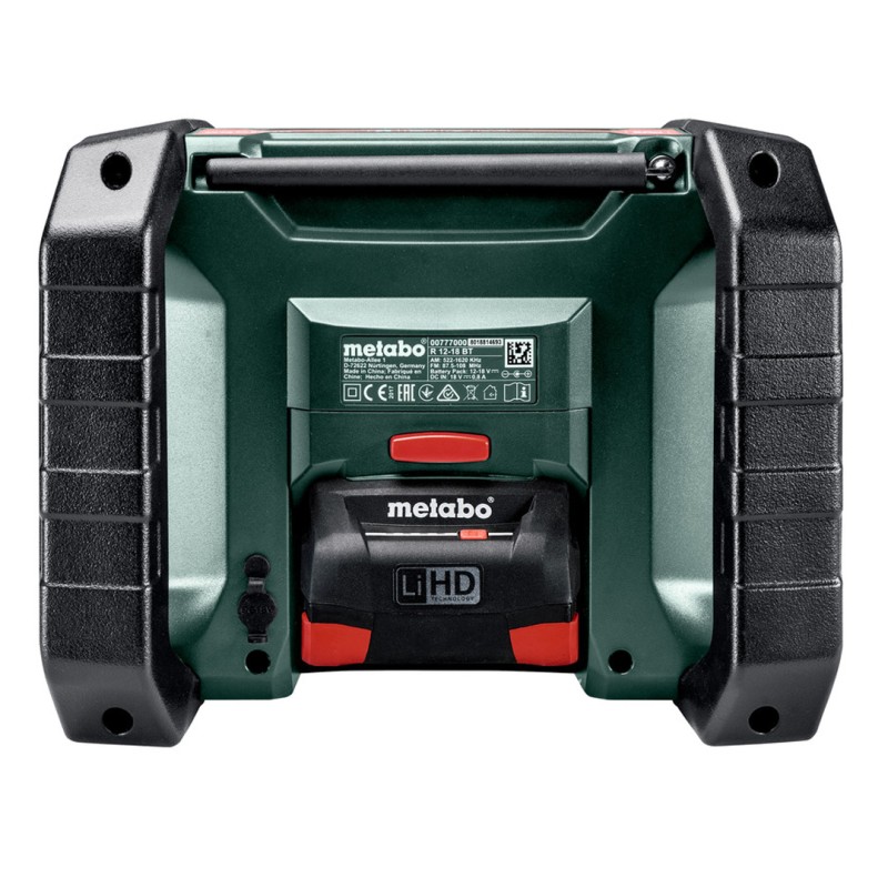 Radio Metabo R12-18 600778850 FM/AM/DAB+ BT 12-18V 1,9kg