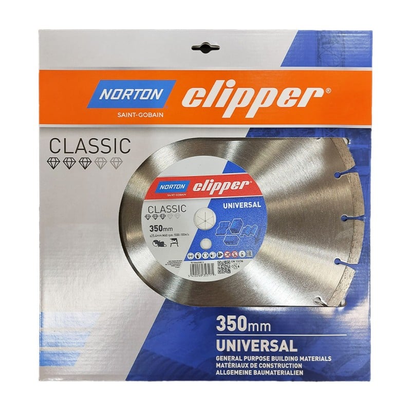 Tarcza diamentowa segment Norton CLIPPER UNIVERSAL 350x25,4/20mm 10mm