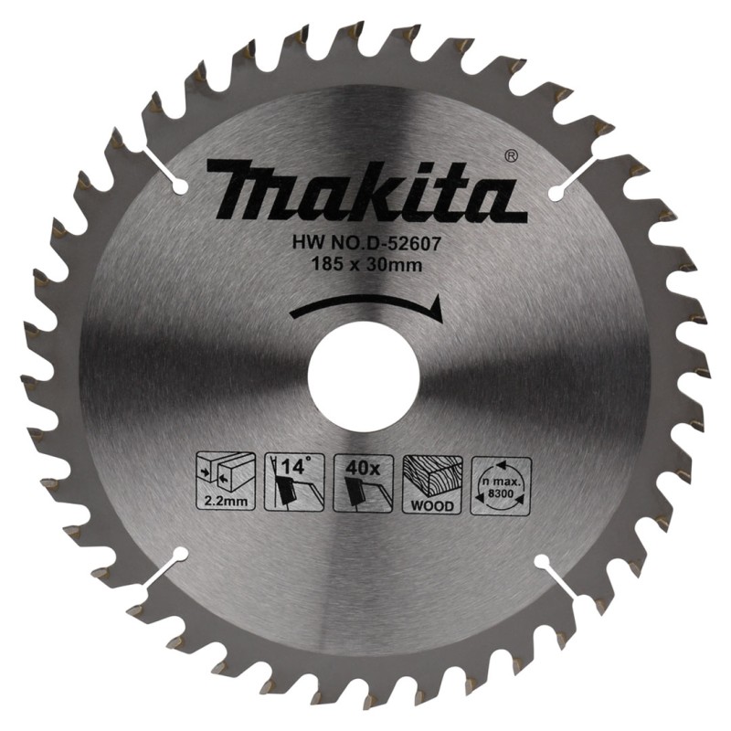 Piła tarczowa Makita D-52607 185x30mm 40T z widią 10szt.