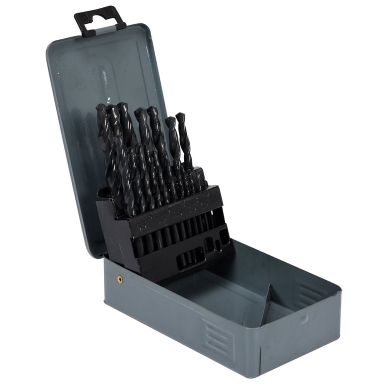 Wiertła HSS Sthor 22190 1–10 mm czernione DIN 338 19szt. kaseta