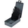 Wiertła HSS Sthor 22190 1–10 mm czernione DIN 338 19szt. kaseta