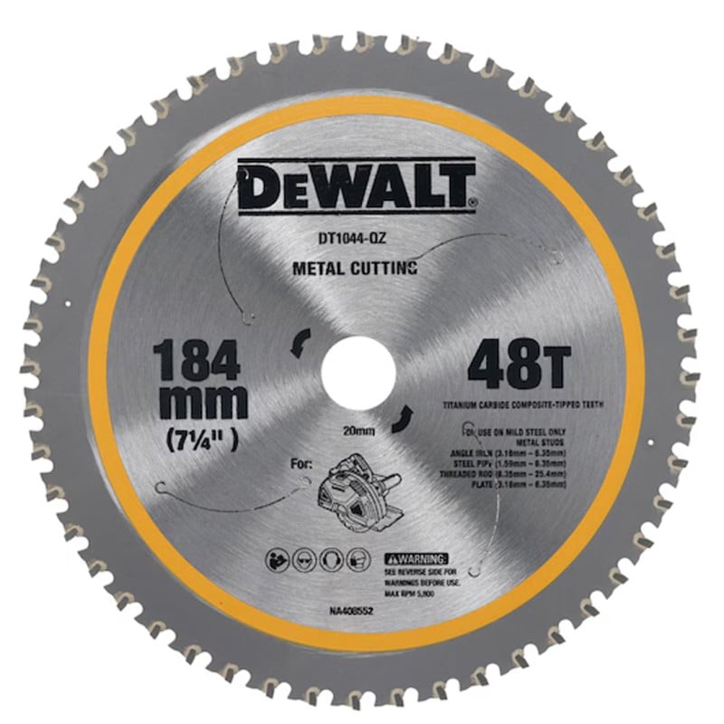 Tarcza tnąca DeWALT DT1044-QZ 184x20mm 48T do metalu, do pilarki DCS383