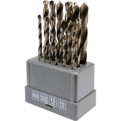 Wiertła do metalu Sthor 21999 HSS 1-10 mm szlifowane DIN338 19 szt.