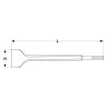 Dłuto płaskie SDS+ REXXER RG-02-323 75×250 mm stal wysokiej jakości