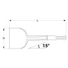 Dłuto płaskie SDS+ REXXER RG-02-300 75×165 mm stal wysokiej jakości