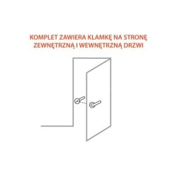 Klamka do drzwi chińskich BDA1 Baodean KL BDA1-P prawa