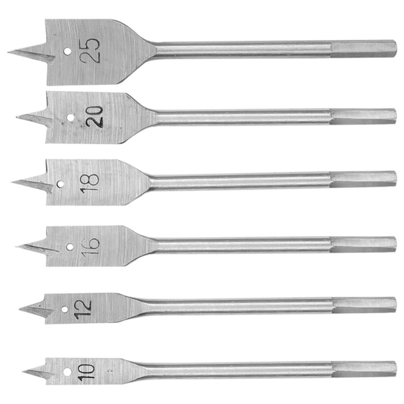 Wiertła łopatkowe do drewna Toya 22500 10–25 mm uchwyt HEX 6 szt.