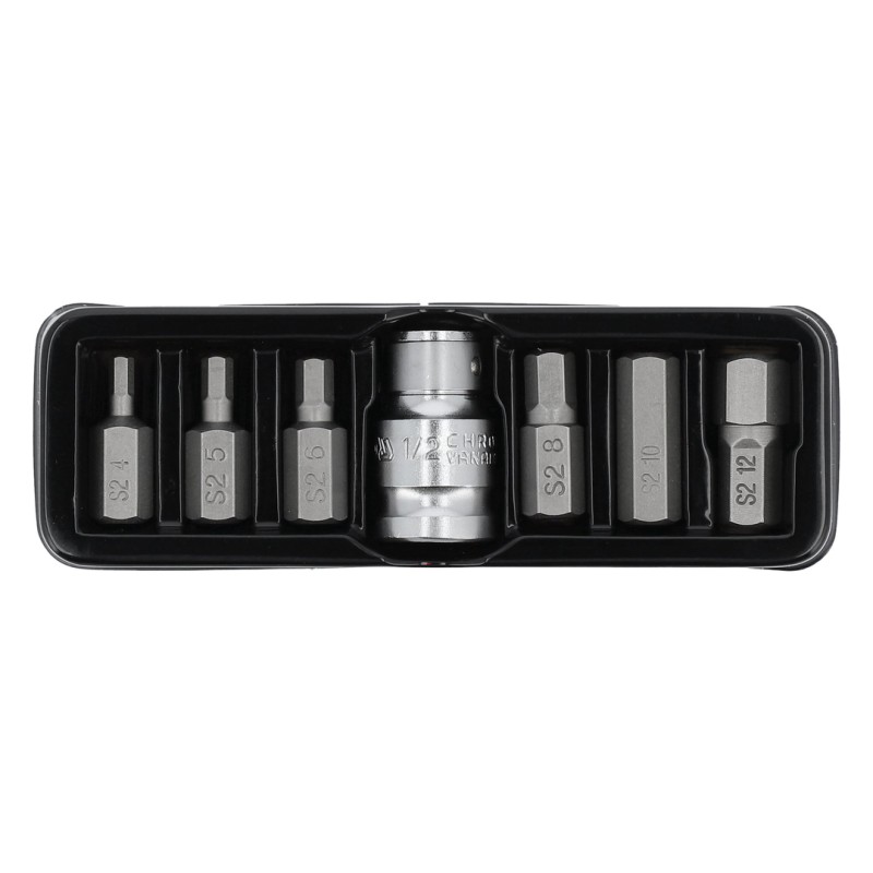 Zestaw końcówek Yato YT-0412 HEX 3/8" 1/2" S2 CrV 7 szt.