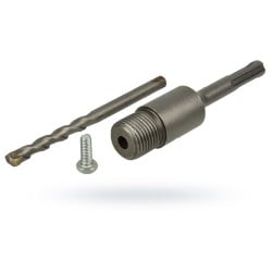 Otwornica GEKO G40001 65mm SDS Plus z wiertłem prowadzącym i adapterem M22