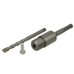 Otwornica GEKO G40005 100mm SDS Plus z wiertłem prowadzącym i adapterem M22