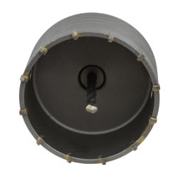 Otwornica GEKO G40005 100mm SDS Plus z wiertłem prowadzącym i adapterem M22