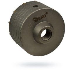 Otwornica GEKO G40005 100mm SDS Plus z wiertłem prowadzącym i adapterem M22
