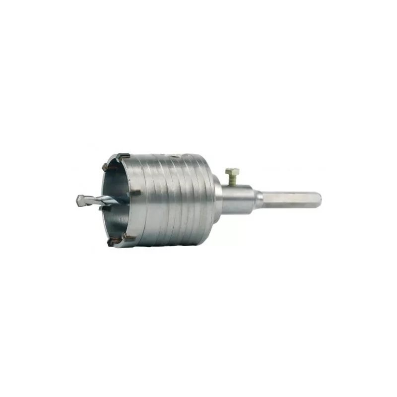 Otwornica koronowa JOBI 11826 80mm HM, adapter SDS+, wiertło prowadzące