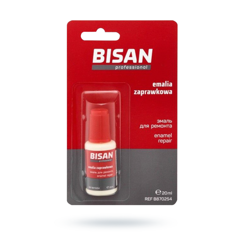 Emalia zaprawkowa BISAN B870254 20ml do wanien, umywalek biała, blister