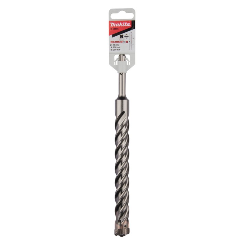 Wiertło udarowe do betonu Makita B-58665 Nemesis2 SDS+ 22x250/200mm 4-ostrz 4-spiral