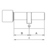 Wkładka z gałką do drzwi zamka 35G/60 czarna, Yale Assa Abloy