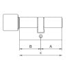 Wkładka z gałką do drzwi zamka 65G/35 czarna, Yale Assa Abloy