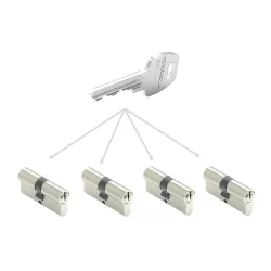 Wkładka z gałką 45/75 ATEST C KL 6.2 mosiądz GERDA