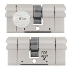 Wkładka klucz - klucz antywłamaniowa z zabierakiem 35/40 nikiel satyna PROsystem X (PSX) ATEST C KL 6.2 GERDA 5-kluczy
