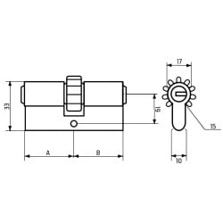 Wkładka zębatka 35/80 PRO system nikiel GERDA PSX