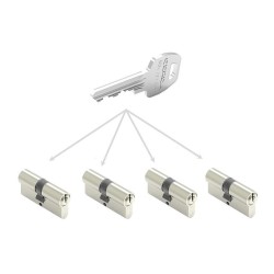 Wkładka z gałką G30/35 nikiel GERDA H PLUS